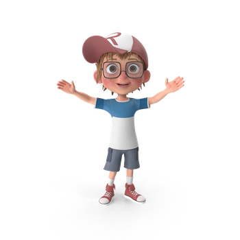 Cartoon Boy Hello.H01.2k