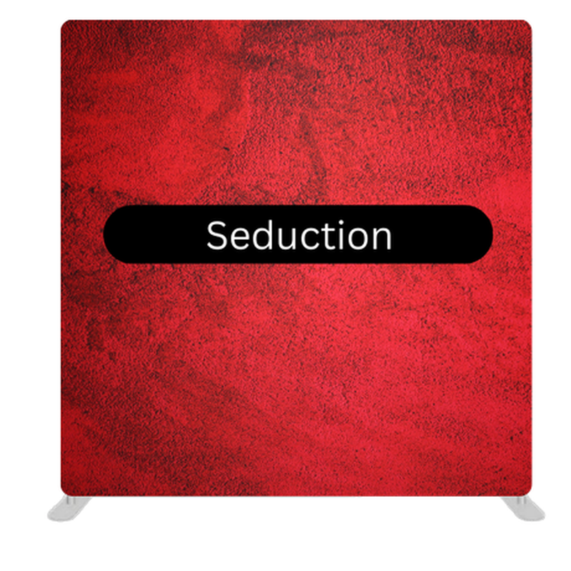 Deep red textured photo booth backdrop that creates a dramatic and passionate look, perfect for weddings, parties, and evening events.