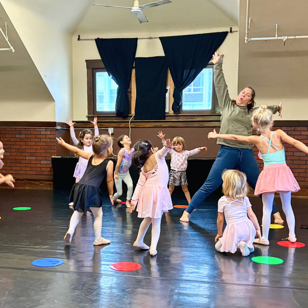 Berger Park ballet students move in motion.