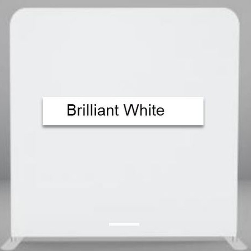 Bright white photo booth backdrop with a smooth finish, ideal for weddings, bridal showers, and minimalist event designs.