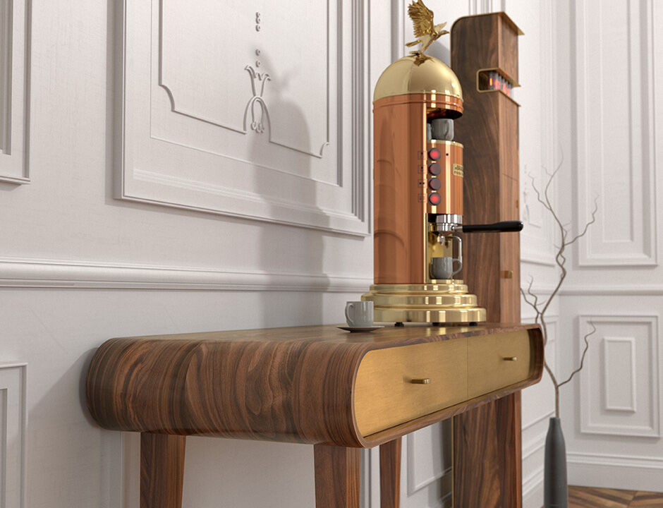console en noyer cintre