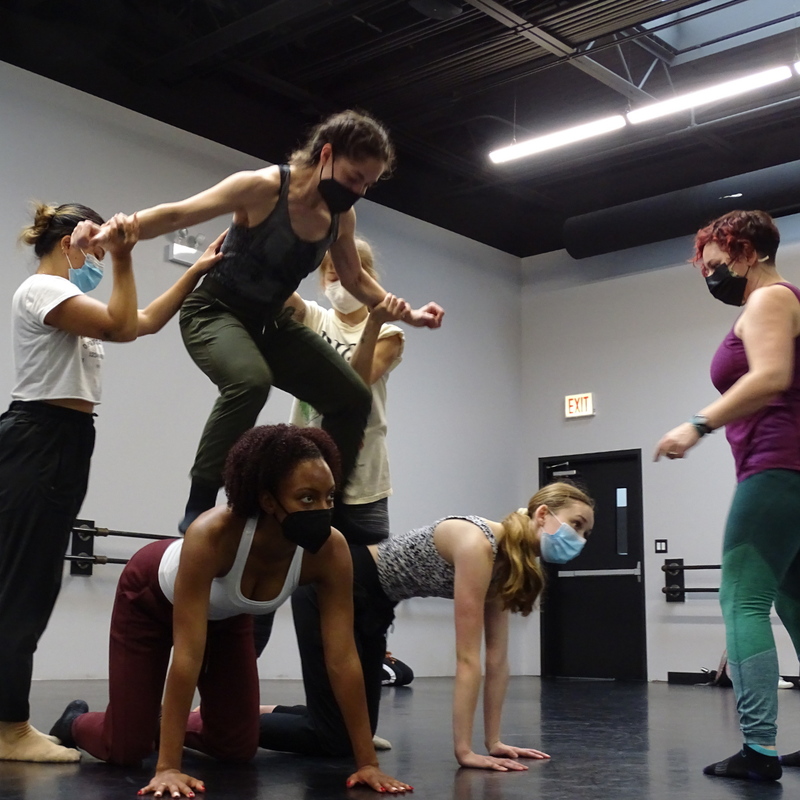 Dance in the Parks rehearsal, led by Rachel Damon.