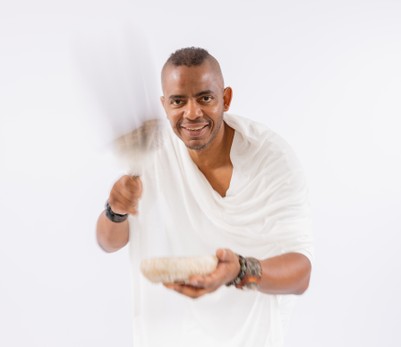 picture of Joseph Callender playing a drum