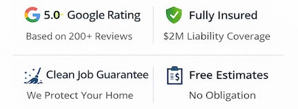 Drywall company in Kingston, fully insured, with over 200 google reviews. Free drywall estimates with trust signals