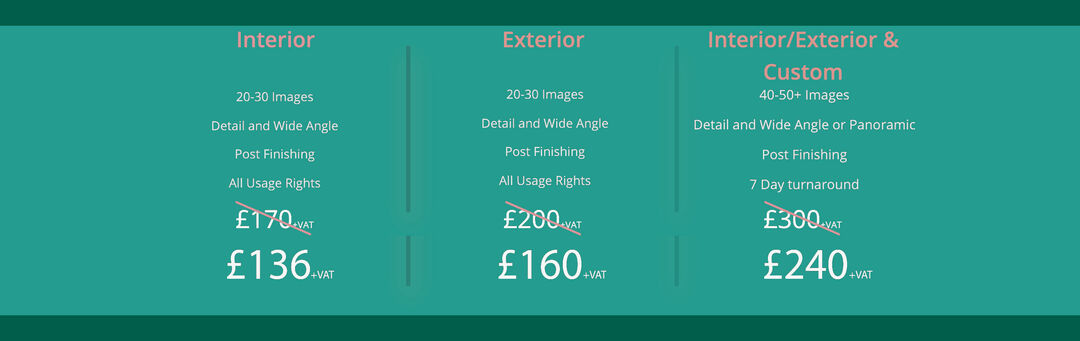 Photography pricing discount