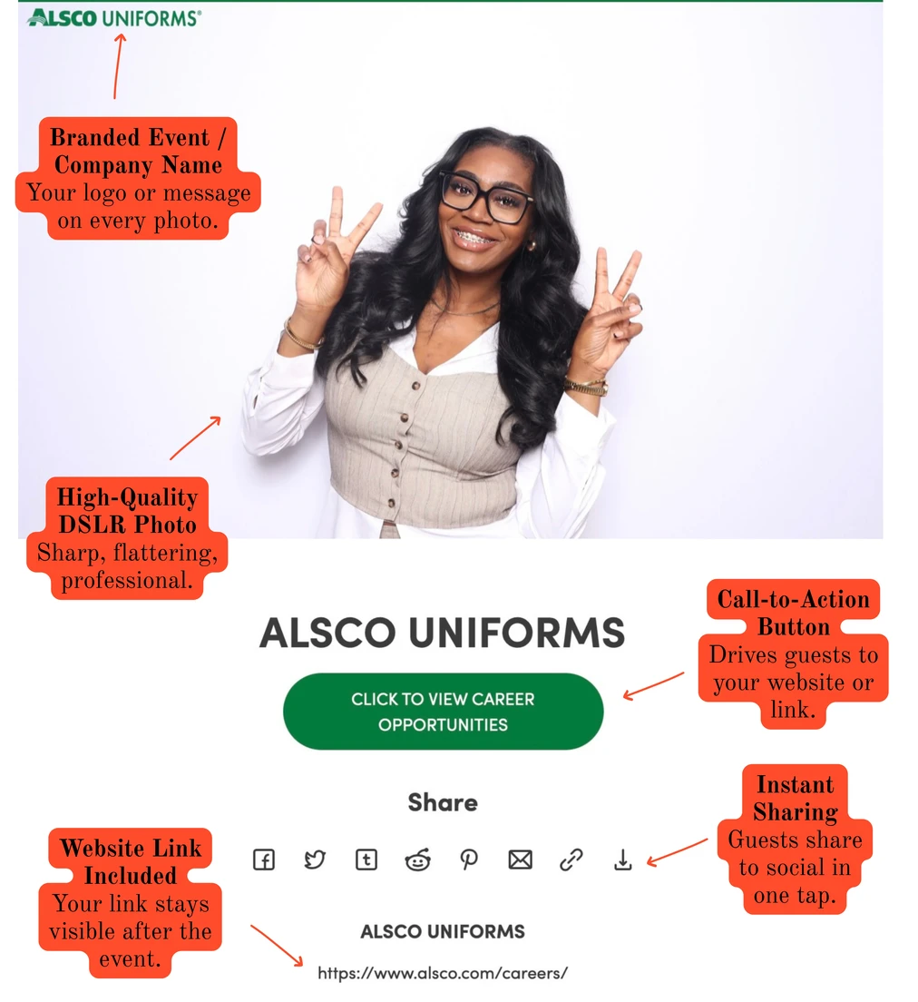 Business photo booth rental by VA Shoreline Events