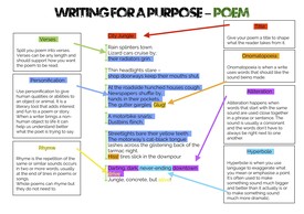 Writing for a purpose   Poem