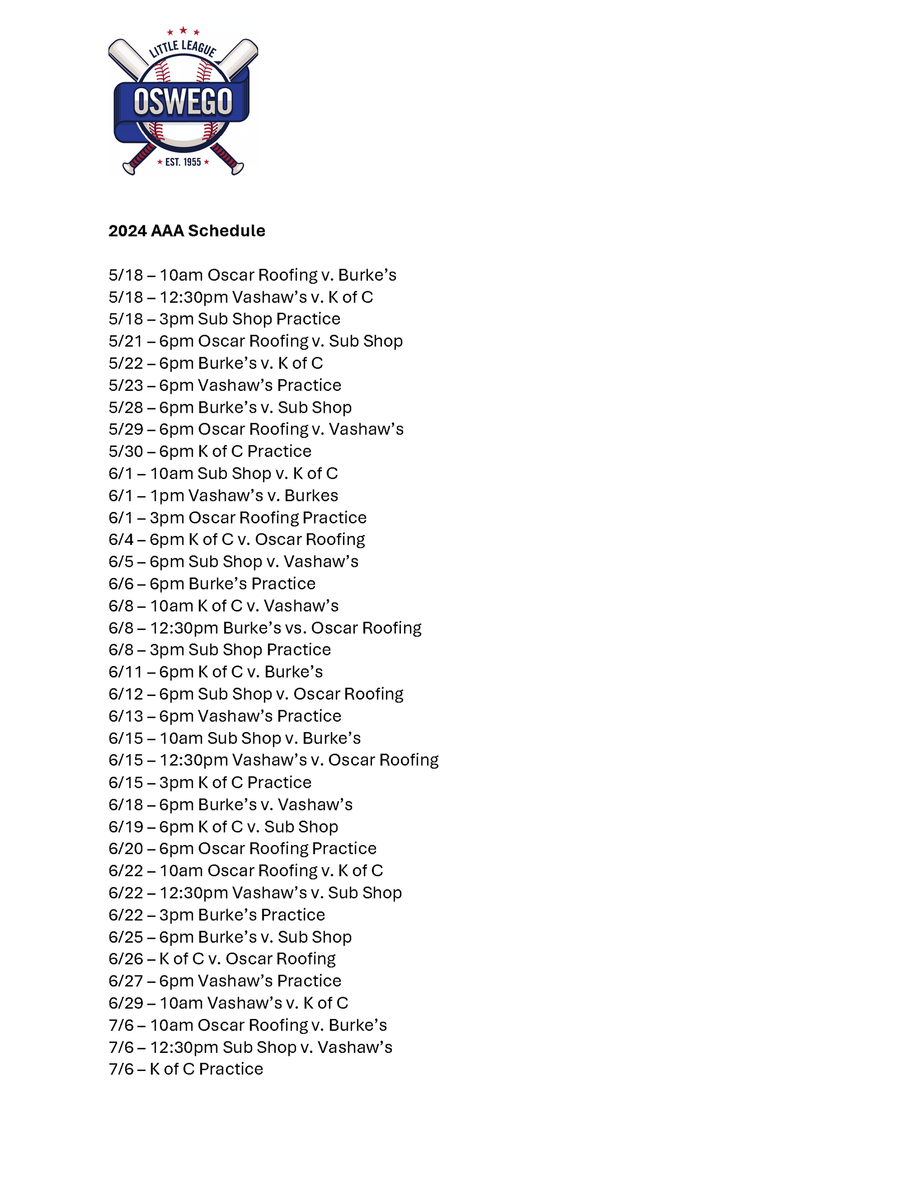 aaa-division-game-schedule-oswego-little-league-oswego-ny-baseball