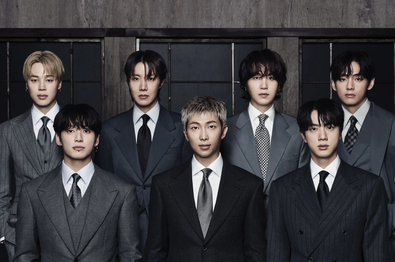 K pop boy band BTS; 7 members wearing suits