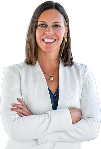 Amber Gustafson smiling with arms crossed.