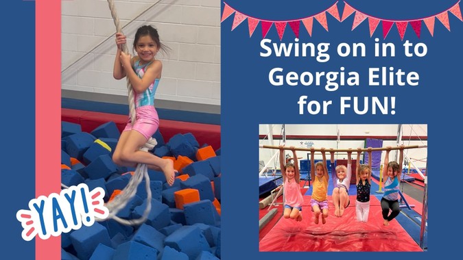 Saturday open gym flyer at Georgia Elite Gymnastics