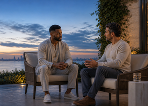 Mentoring session with 2 men