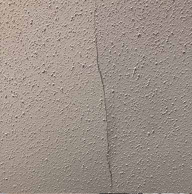 This is a popcorn ceiling crack in Vaughan