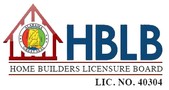 This is the Home Builders Licensure Board Logo, Lic. #40304 and Link to that organization