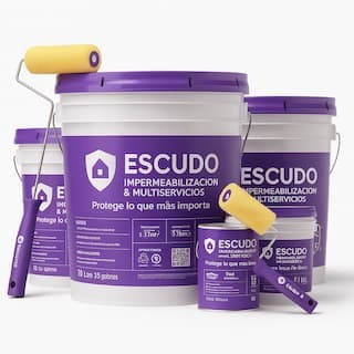 empresa de pintores en merida yucatan. Cubetas de pintura de la marca escudo