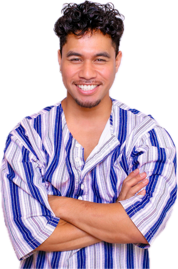 Photo of the owner of pic-a-booth smiling with his arms crossed.