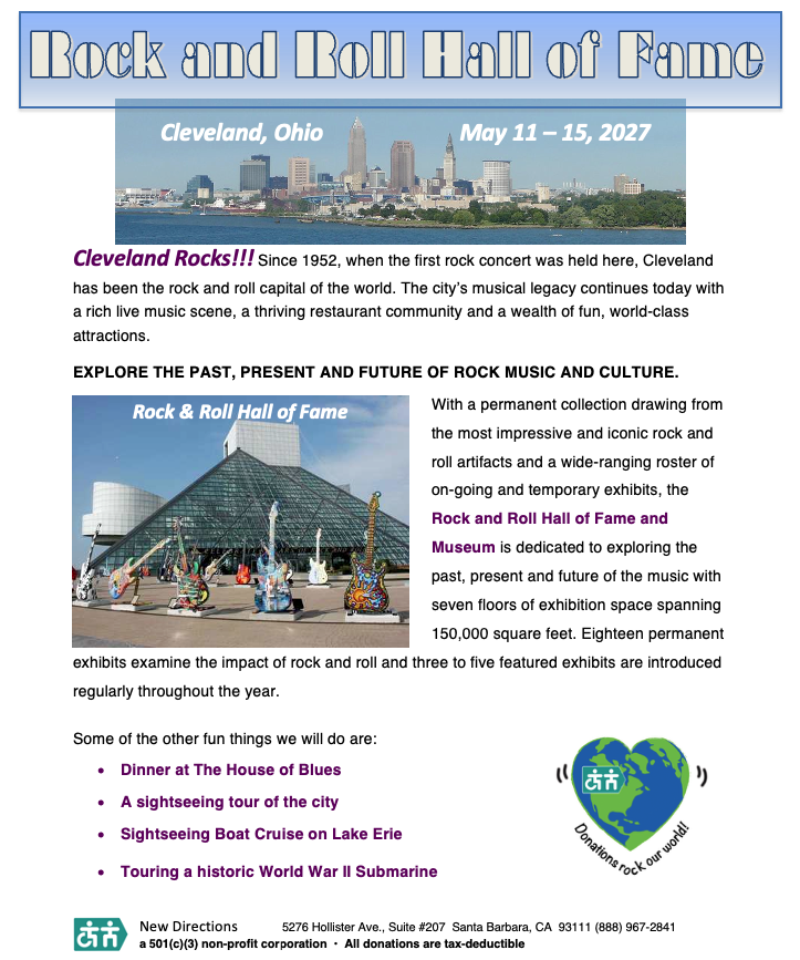 photo of Cleveland, Ohio city skyline and the Rock and Roll Hall of Fame