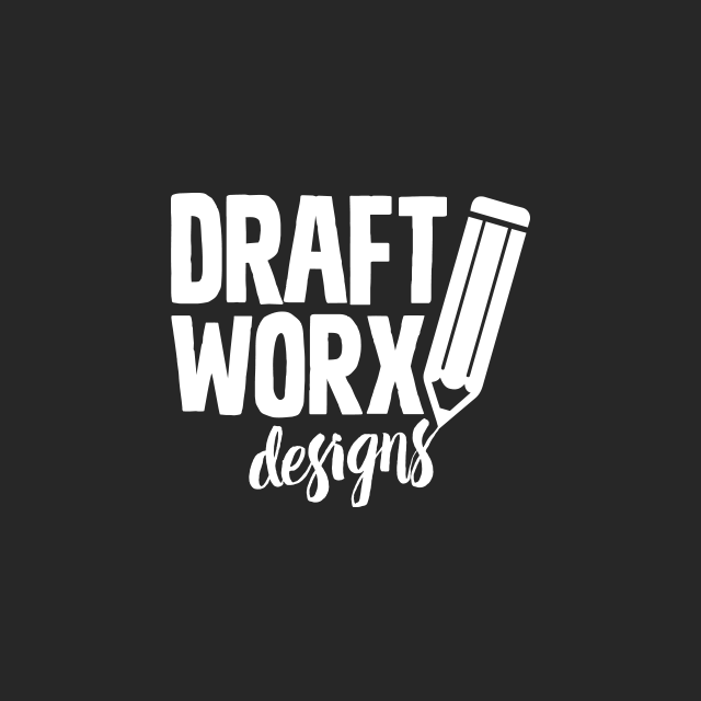 Brand identity for Draft Worx Designs, a building design firm based in Port Macquarie on the Mid North Coast of NSW.