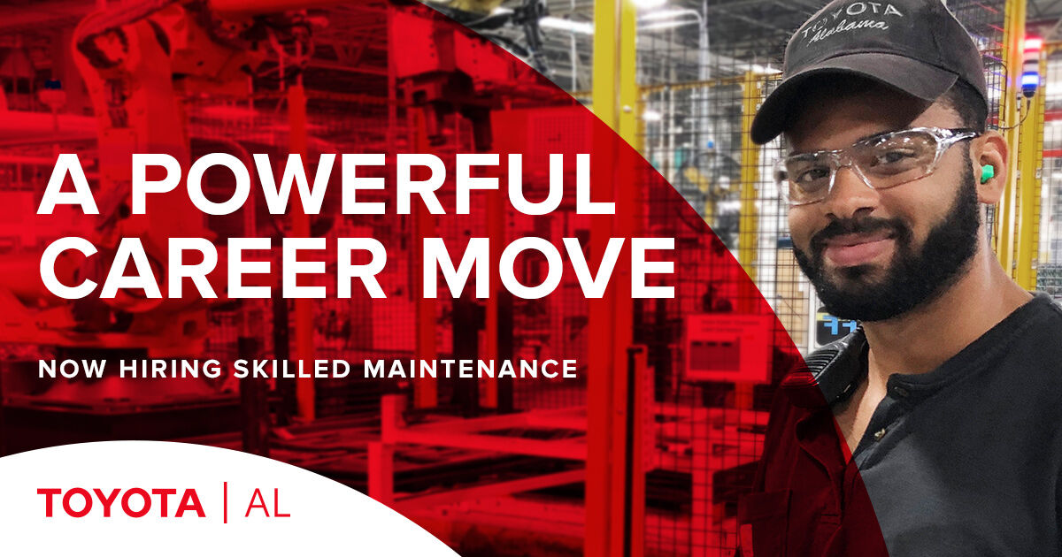 Skilled Maintenance Jobs at Toyota Motor Manufacturing Alabama Apply Now