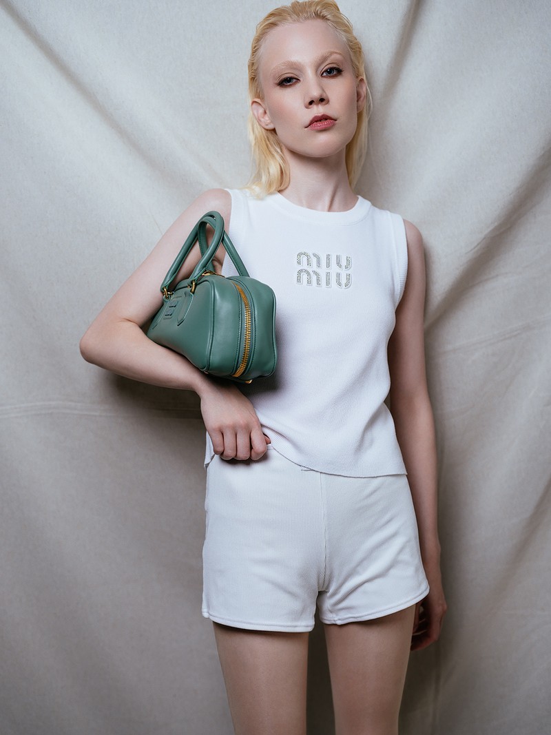 Model photoshoot Miu Miu editorial