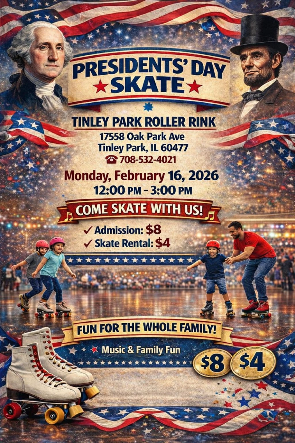 Presidents’ Day Skate poster
