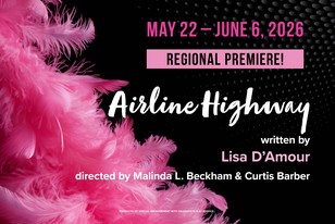 Artwork (a hot-pink feather boa) for the DDTCo. production of Airline Highway, written by Lisa D-Amour and directed by Malinda L. Beckham and Curtis Barber.