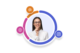 Illustration of a marketer or business owner deciding on where to spend their marketing budget