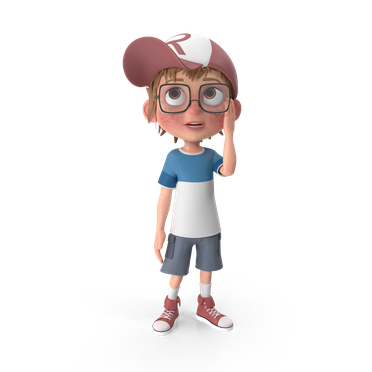 Cartoon Boy Confused.H01.2k