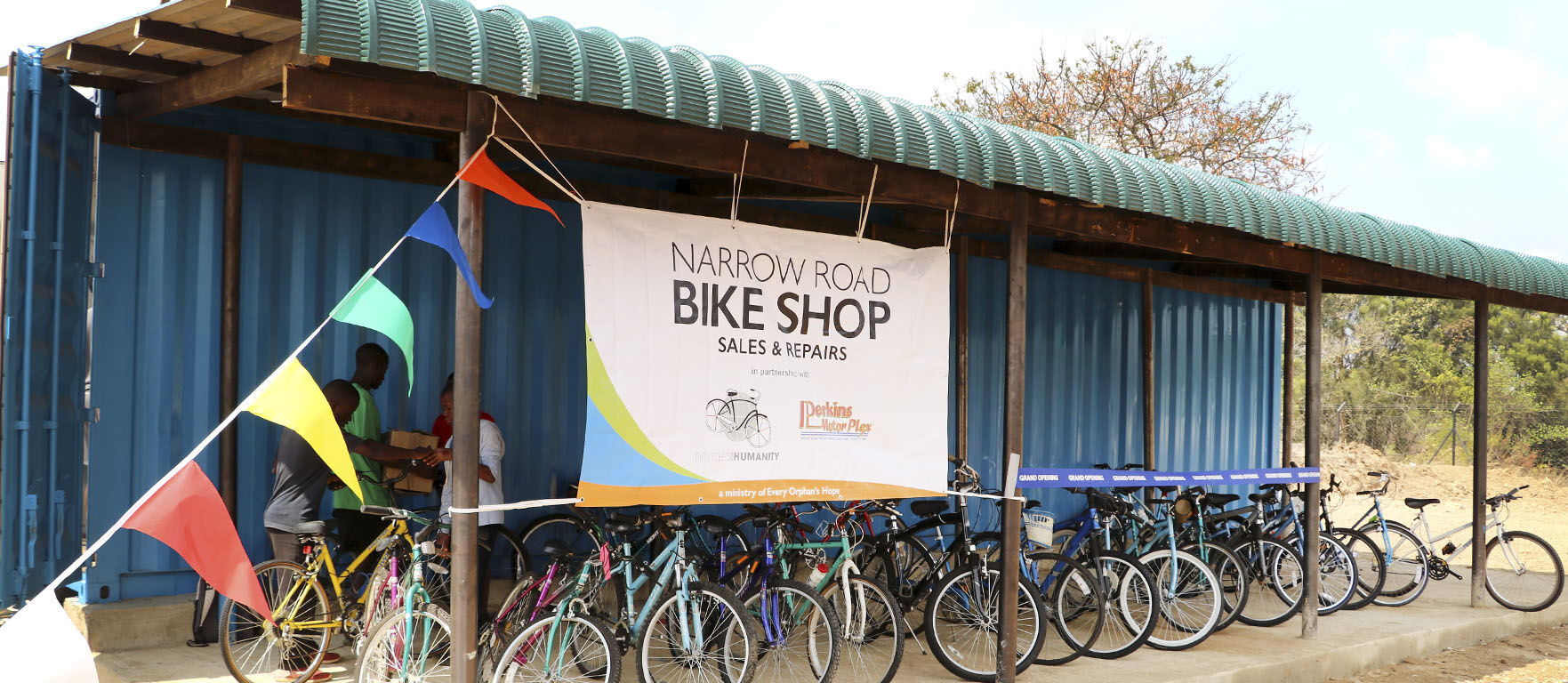 Narrow Road Bike Shop in Zambia