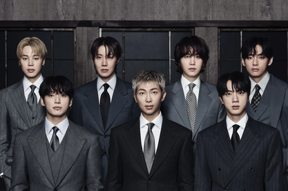 K pop boy band BTS; 7 members wearing suits