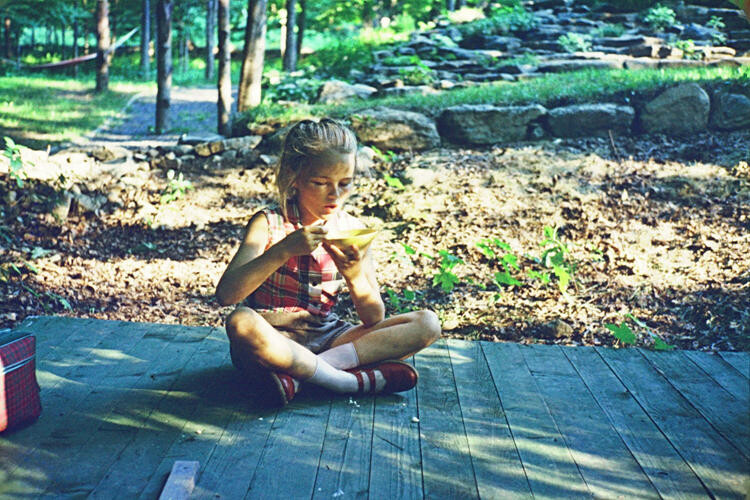 Sandy with ice cream