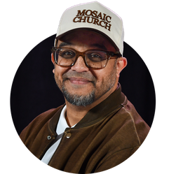 Picture, and link to bio, of Mosaic Church staff, Benjy DeJesus