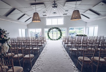 wedding ceremony room at Llanerch vineyard - south wales wedding venue 