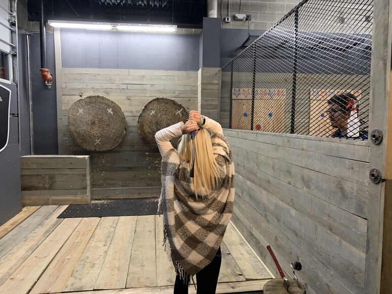 Victoria Burrow Axe Throwing, MiniGolf, Food, Drinks, Shenanigans