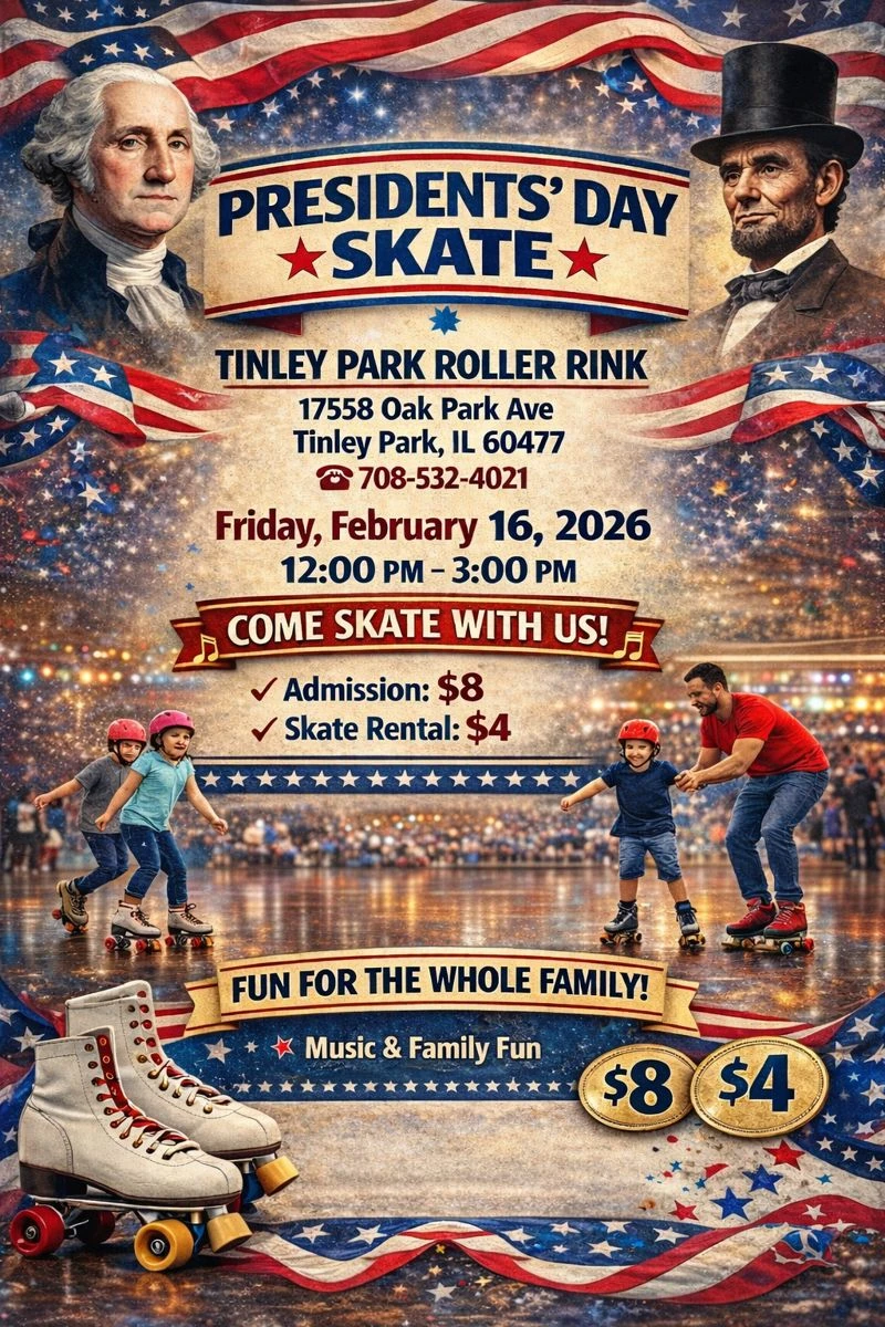 Presidents’ Day Skate poster