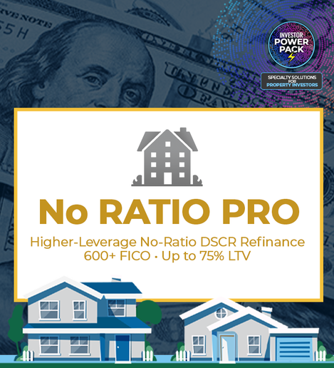 No ratio pro program with icon of an apartment building