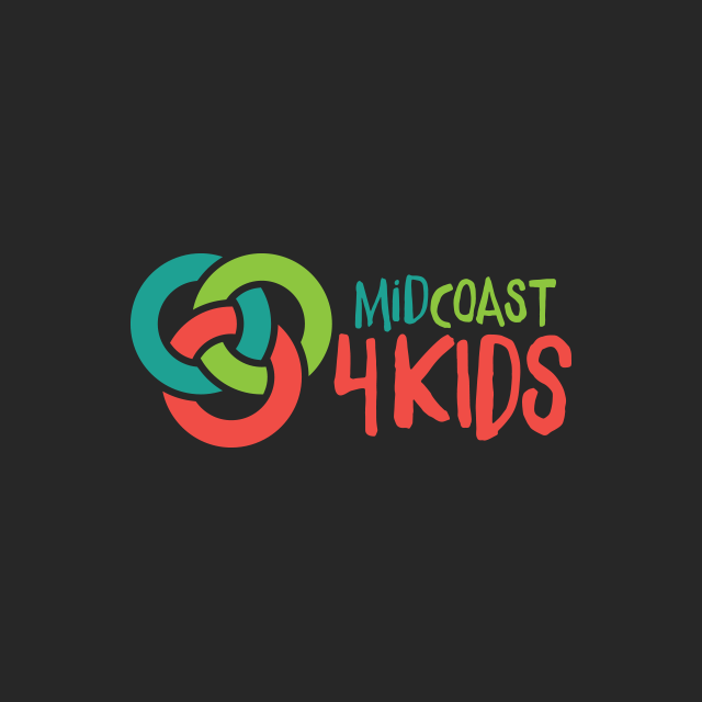 Brand identity for MidCoast4Kids, a great innitiative based on the Mid North Coast of NSW..