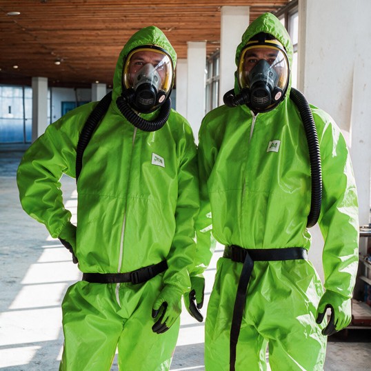 PatchBoyz crew in full PPE for contained asbestos removal in Ottawa