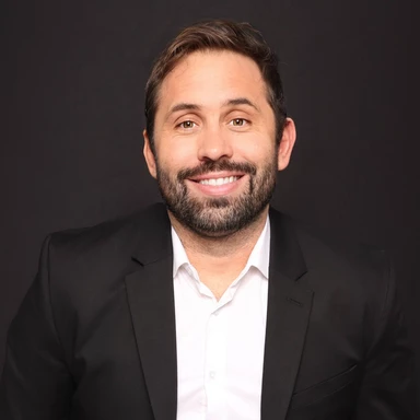 Photo booth glam feature example with smooth skin effect and studio lighting.