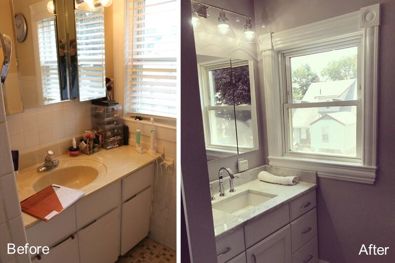 Bolivar bathroom before and after