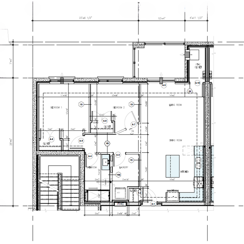Unit A Floor Plan - 1024 SqFt - $2,499
